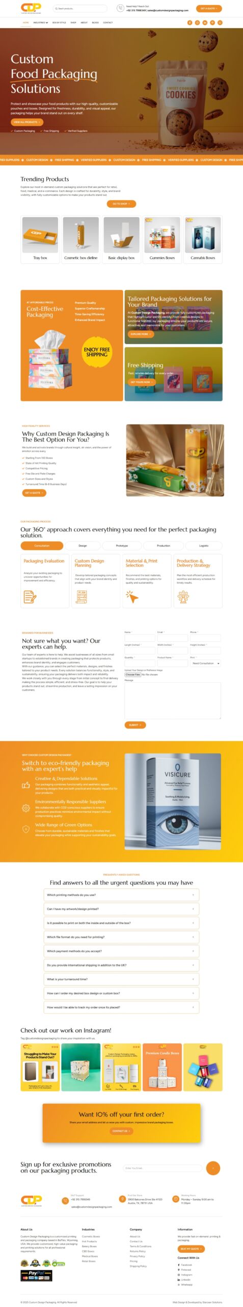 Custom design packaging - WordPress Redesign