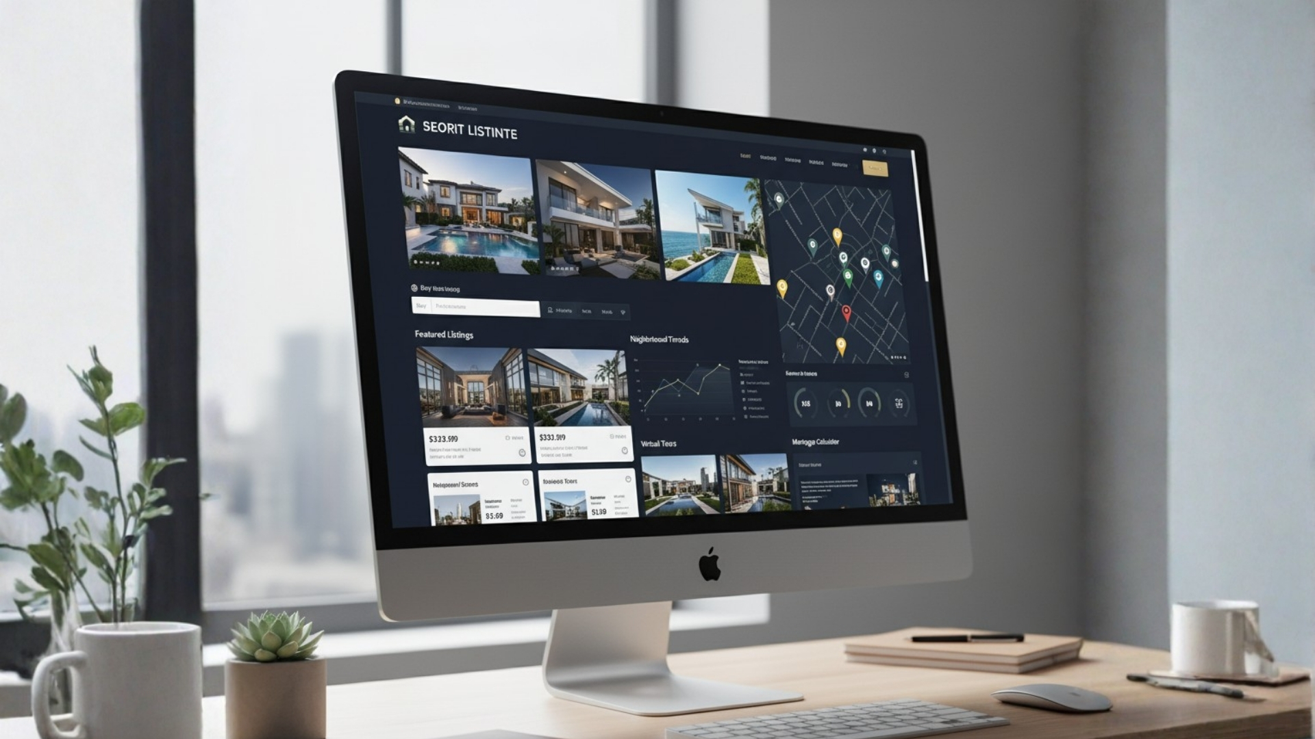 Real estate website example built with custom WordPress development features